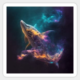 Shark in Space with unique Design Sticker